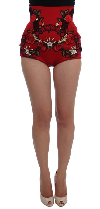 Dolce Gabbana Shorts Bestickte Hohe Taille - Image 1