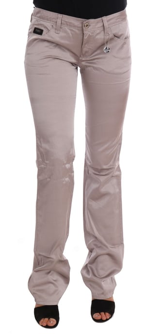 Costume National Beigefarbene Baumwoll-Slim-Fit-Jeans - Image 2