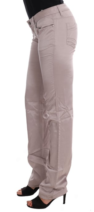 Costume National Beigefarbene Baumwoll-Slim-Fit-Jeans - Image 3