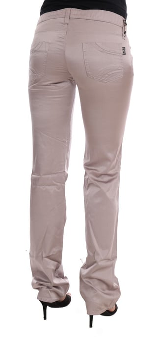 Costume National Beigefarbene Baumwoll-Slim-Fit-Jeans - Image 4