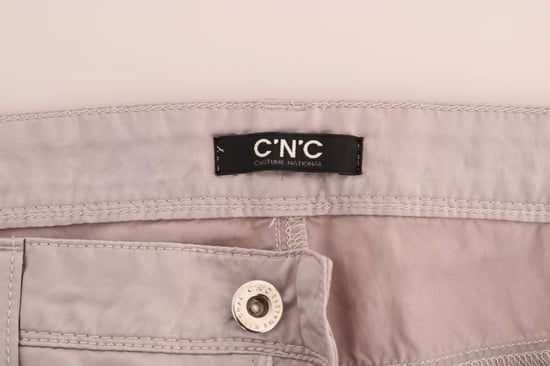 Costume National Beigefarbene Baumwoll-Slim-Fit-Jeans - Image 6