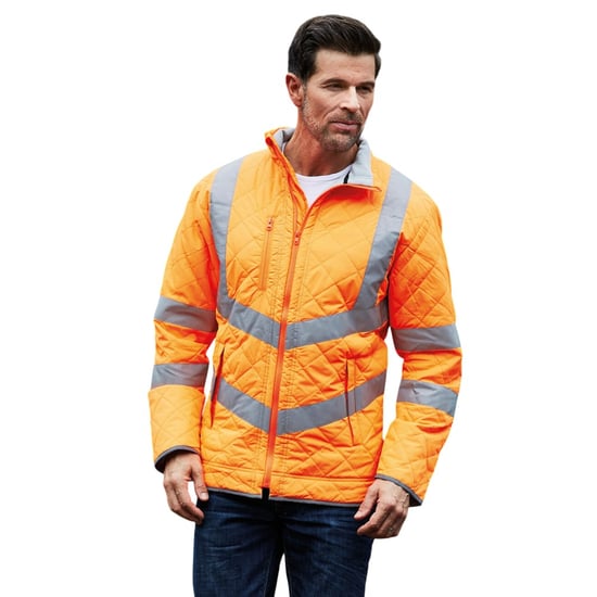 Yoko - "Kensington" Jacke Reflektierende Details für Herren (Fluoreszierendes Orange) - Image 2