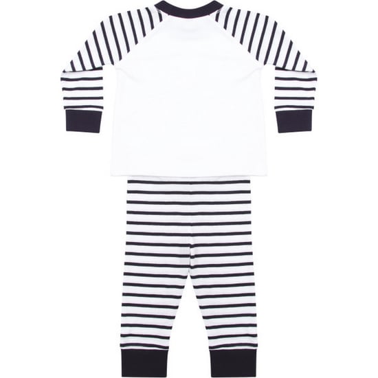 Larkwood - Schlafanzug für Baby, Raglan langärmelig (Marine/Weiß) - Image 2