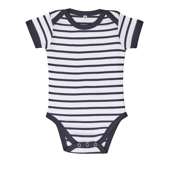 SOLS - "Miles" Bodysuit für Baby (Weiß/Marineblau) - Image 1
