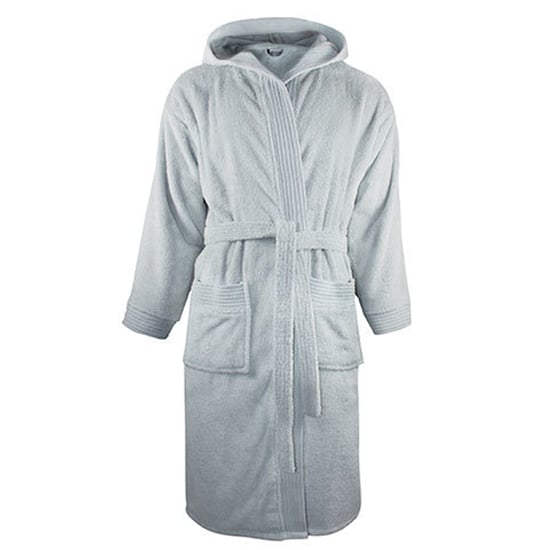The One Towelling - Morgenmantel für Herren/Damen Unisex, mit Kapuze (Silbergrau) - Image 1
