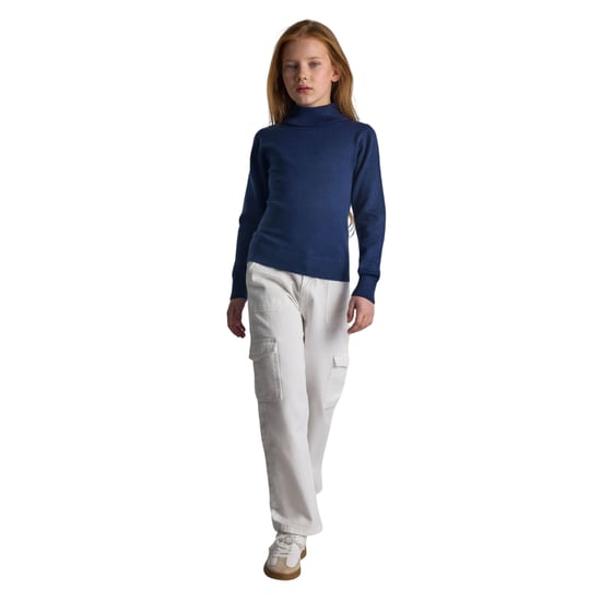 Minoti - Pullover für Mädchen, Rollkragen, Weich (Blau) - Image 4