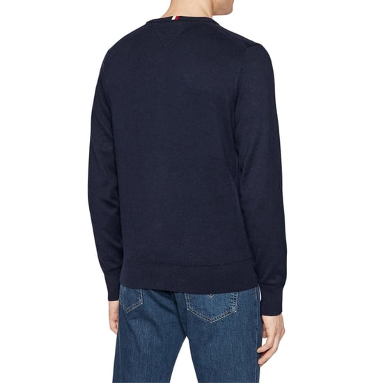 Tommy Hilfiger - Pullover Top für Herren, V-Ausschnitt, Baumwollmischung (Dunkles Marineblau) - Image 2
