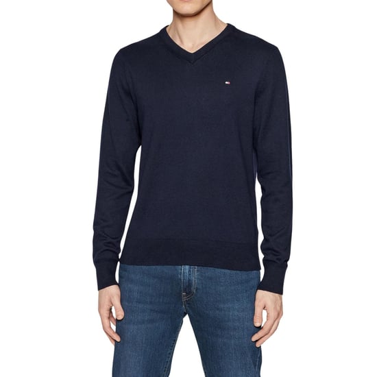 Tommy Hilfiger - Pullover Top für Herren, V-Ausschnitt, Baumwollmischung (Dunkles Marineblau) - Image 3