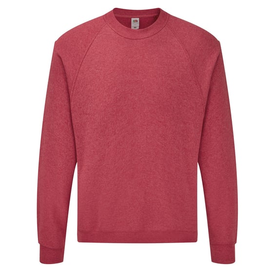 Fruit of the Loom - "Classic" Pullover für Herren Raglanärmel (Heide Rot) - Image 1