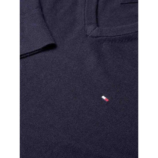 Tommy Hilfiger - Pullover Top für Herren, V-Ausschnitt, Baumwollmischung (Marineblau Melange) - Image 3
