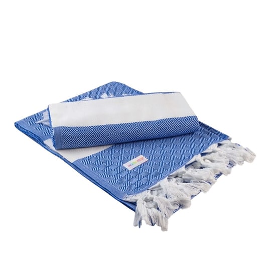 ARTG - "Hamamzz Marmaris Deluxe" Handtuch (Königsblau/Weiß) - Image 1