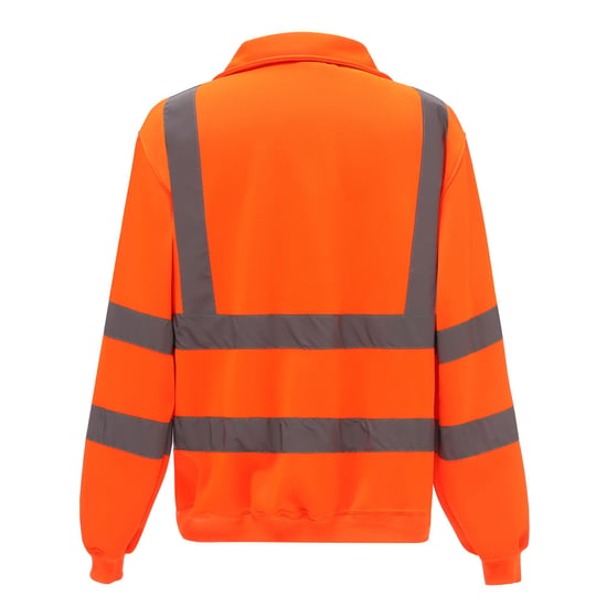 Yoko - Sweatshirt mit kurzem Reißverschluss für Herren (Orange) - Image 2