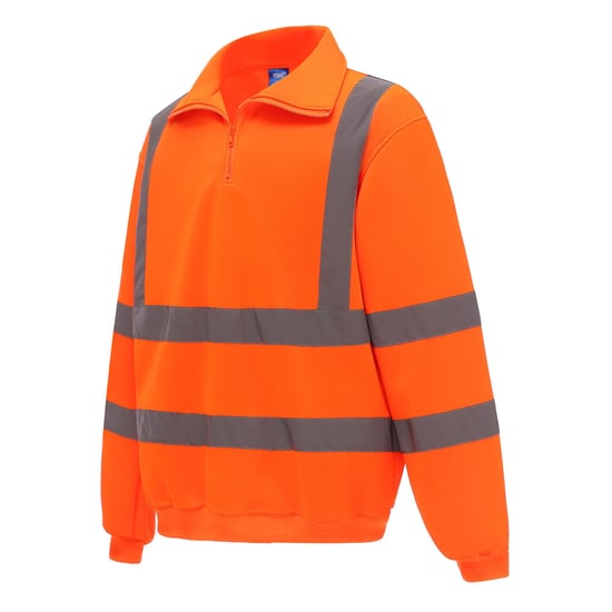 Yoko - Sweatshirt mit kurzem Reißverschluss für Herren (Orange) - Image 3