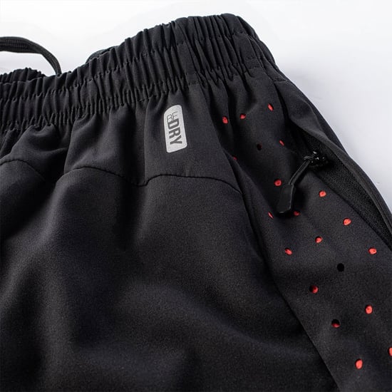IQ - "Porio" Shorts für Herren (Schwarz/Feuerrot) - Image 3