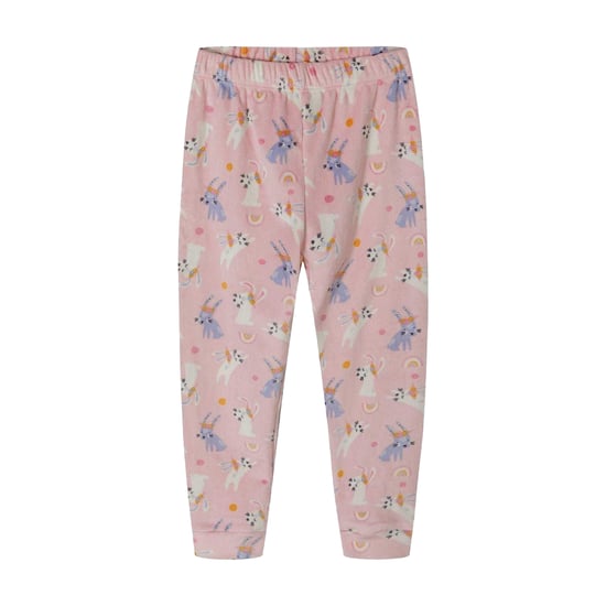 Minoti - Schlafanzug mit langer Hose für Mädchen, Velours, Langärmlig (Pink) - Image 5