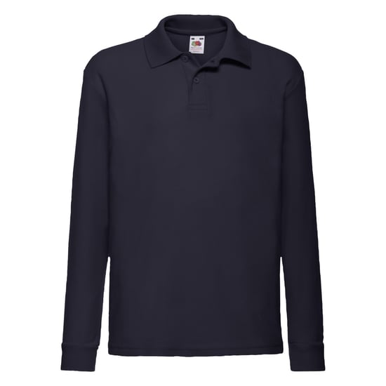 Fruit of the Loom - Poloshirt für Kinder Langärmlig (Marineblau) - Image 1