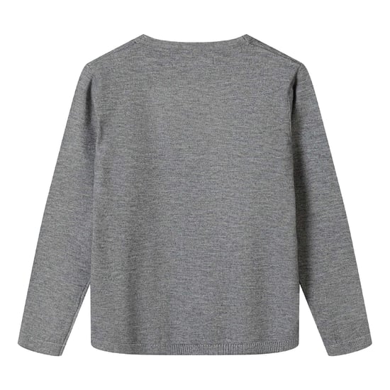 Minoti - Strickjacke für Jungen, Button-Down-Kragen, Feinstrick (Grau) - Image 3
