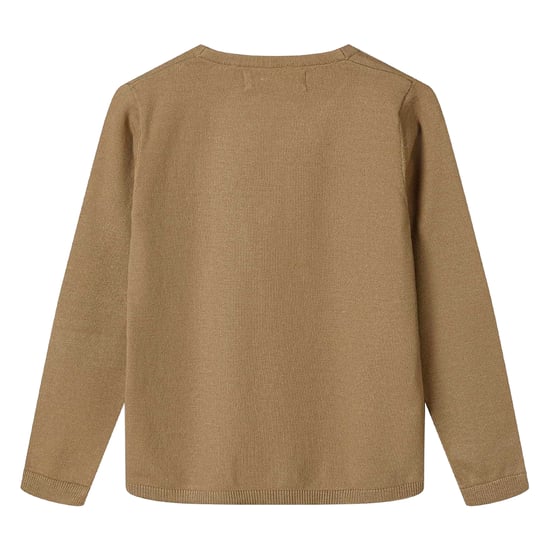 Minoti - Strickjacke für Jungen, Button-Down-Kragen, Feinstrick (Beige) - Image 2