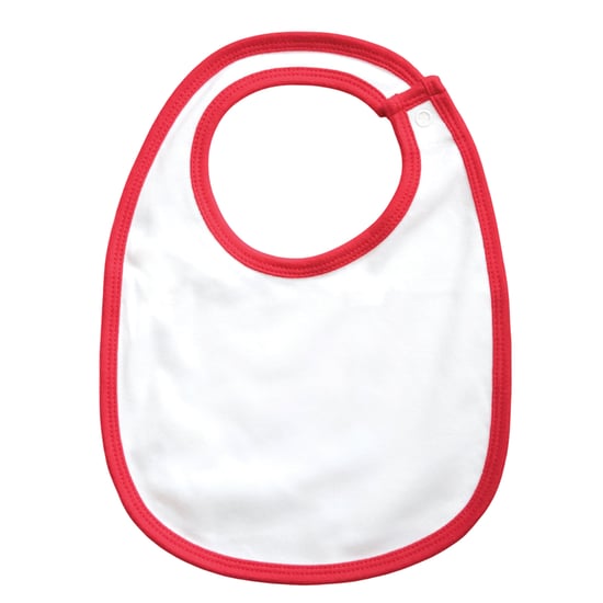Babybugz - Baby Lätzchen, Einlagig (Weiß/Rot) - Image 2