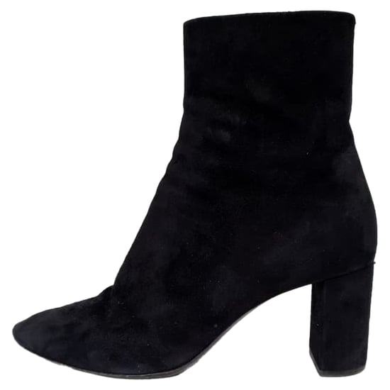 Saint Laurent Loulou Zip Stiefeletten aus schwarzem Wildleder - Image 4