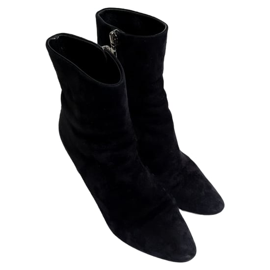 Saint Laurent Loulou Zip Stiefeletten aus schwarzem Wildleder - Image 5