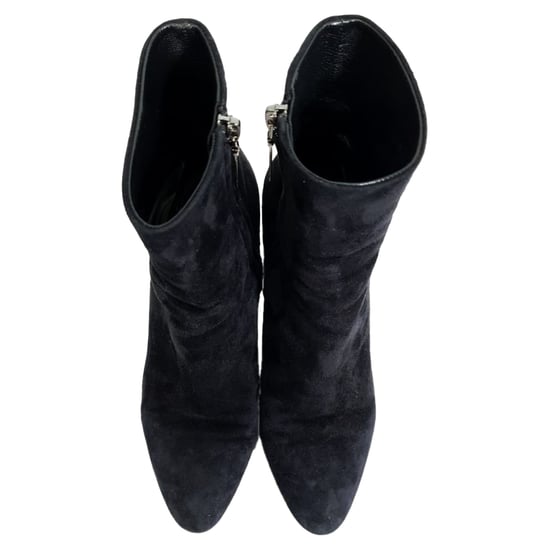 Saint Laurent Loulou Zip Stiefeletten aus schwarzem Wildleder - Image 6