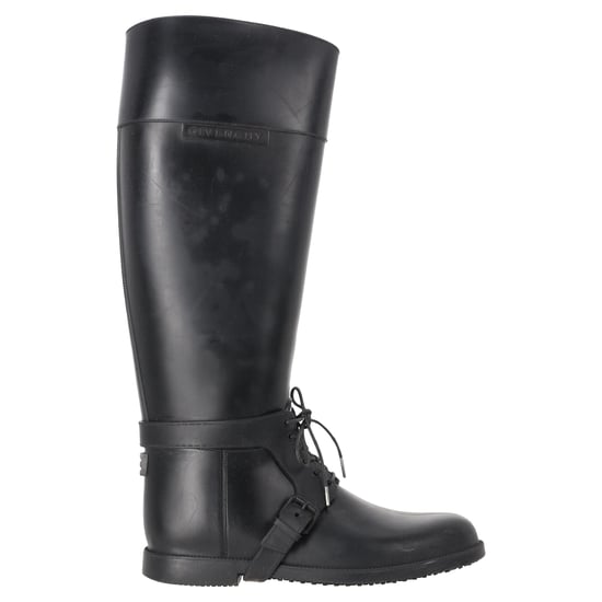 Givenchy Schnürstiefel „Accent“ kniehoch aus schwarzem Gummi - Image 1