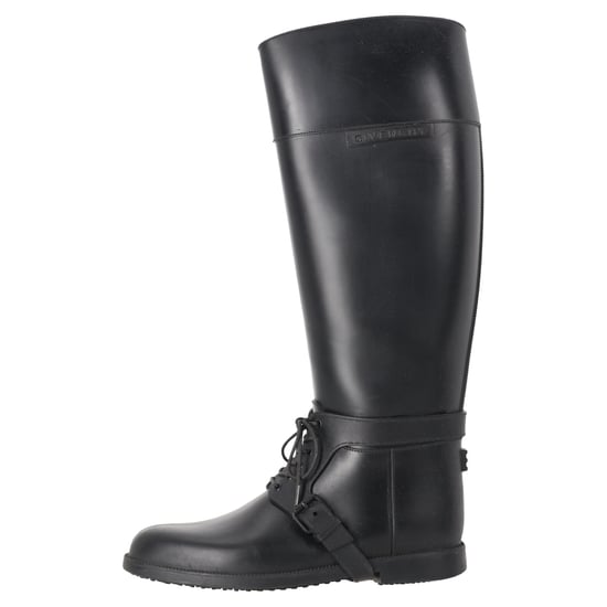 Givenchy Schnürstiefel „Accent“ kniehoch aus schwarzem Gummi - Image 2