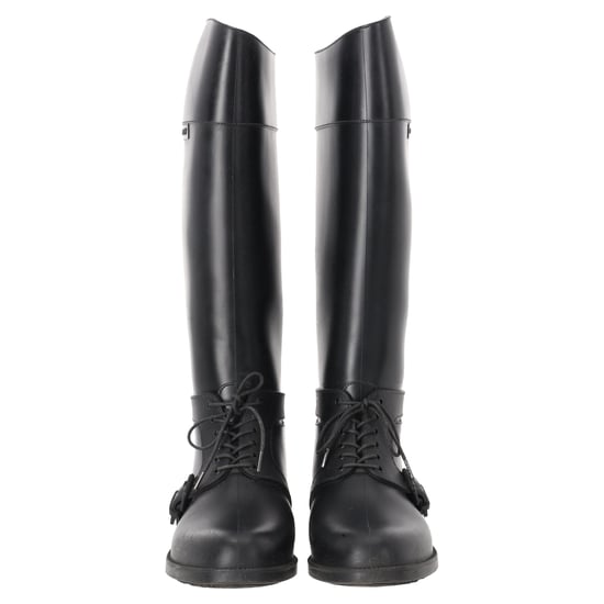 Givenchy Schnürstiefel „Accent“ kniehoch aus schwarzem Gummi - Image 4