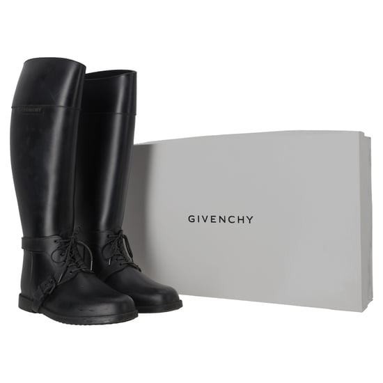 Givenchy Schnürstiefel „Accent“ kniehoch aus schwarzem Gummi - Image 5