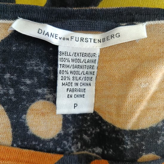 Diane von Furstenberg Kleid mit Polka-Dot-Muster aus mehrfarbiger Wolle - Image 4