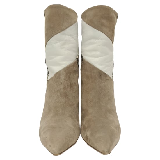 Aquazzura Calder Stiefeletten in Schlangenlederoptik aus mehrfarbigem Wildleder - Image 2