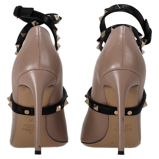 Valentino Garavani Studwrap Pumps aus beigem Leder - Image 3