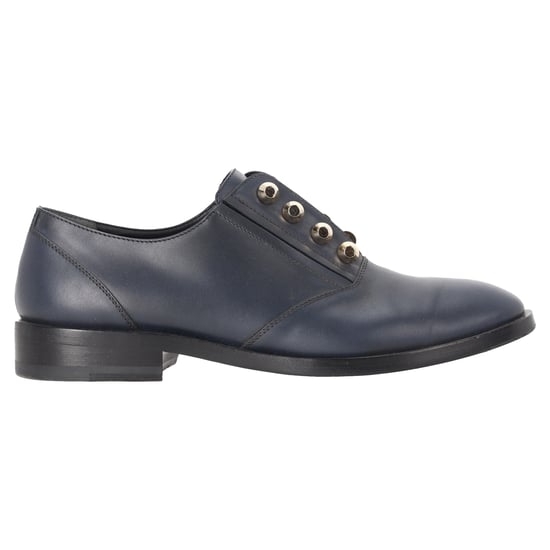 Balenciaga Derby-Schuhe mit Nieten aus marineblauem Leder - Image 1