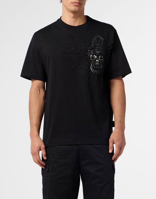 Round Neck T-Shirt Skull Stones - Image 2