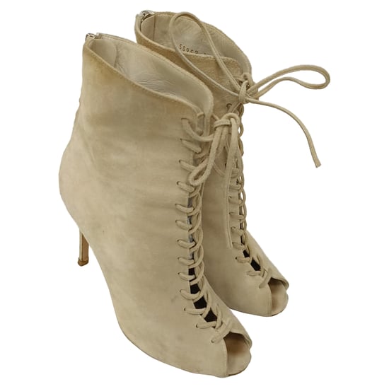 Gianvito Rossi Schnürstiefeletten aus beigem Wildleder - Image 6
