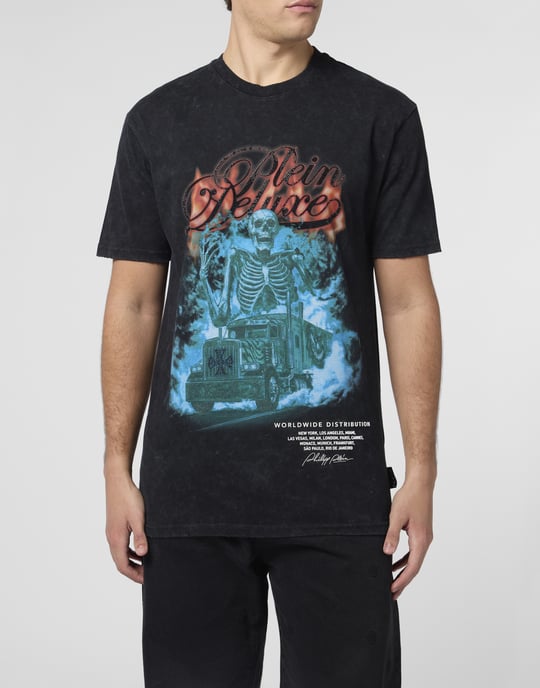 Round Neck T-Shirt Plein Deluxe Skeleton Stones - Image 2