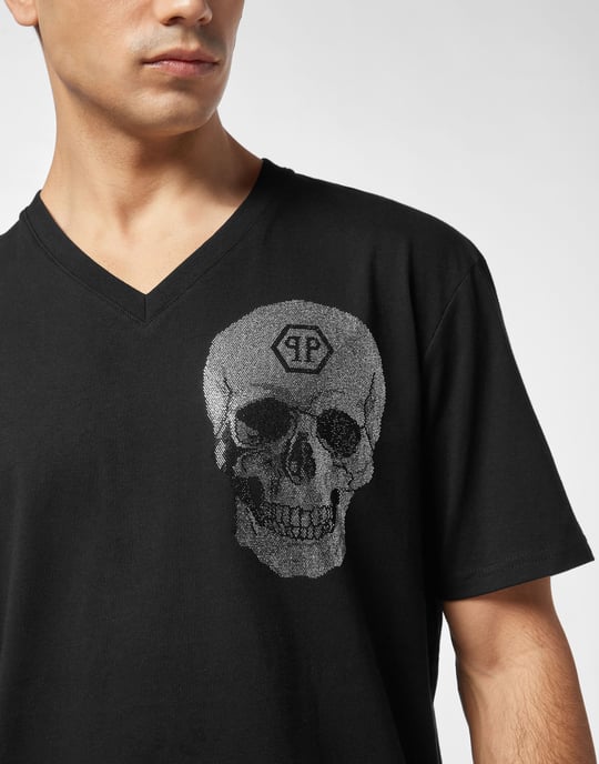T-Shirt V-Ausschnitt Ss Skull - Image 4