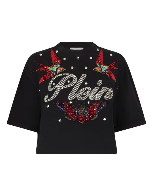 Cropped T-Shirt Tattoo Strass - Image 1