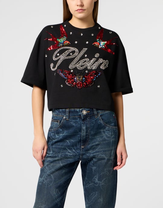 Cropped T-Shirt Tattoo Strass - Image 2