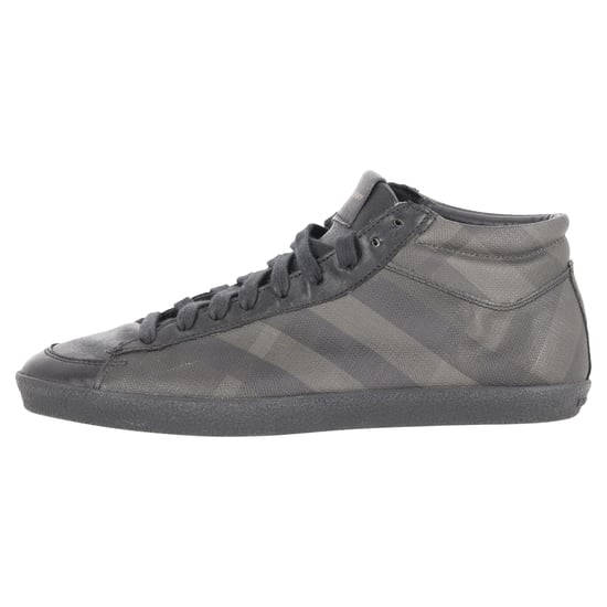 Burberry High-Top-Sneaker mit Karomuster aus grauem beschichtetem Canvas - Image 2