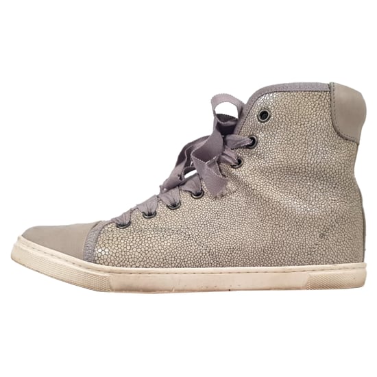 Lanvin High-Top-Sneaker aus strukturiertem beigefarbenem Leder - Image 4