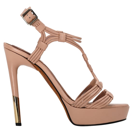 Givenchy Plateau-Sandalen mit T-Riemen aus beigem Leder - Image 1