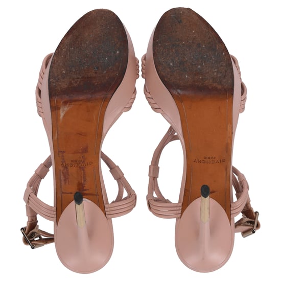 Givenchy Plateau-Sandalen mit T-Riemen aus beigem Leder - Image 5
