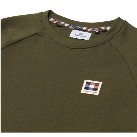 Aquascutum Active Patch Crewneck Army Green - Image 4