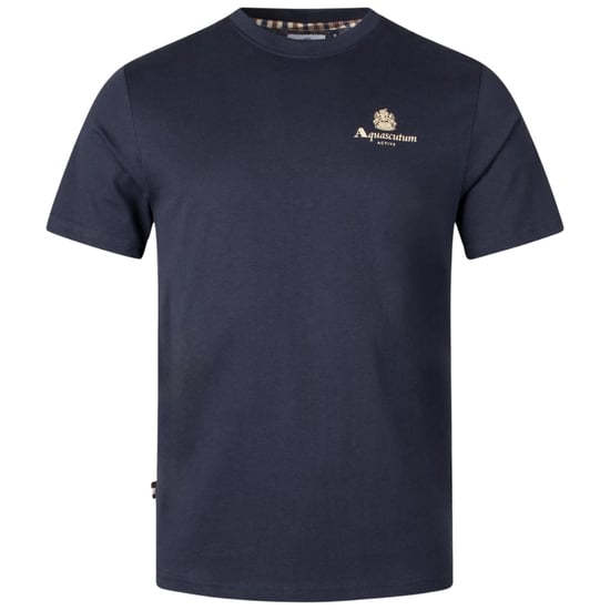 Aquascutum Active T-shirt Mit Kleinem Logo, Marineblau - Image 1
