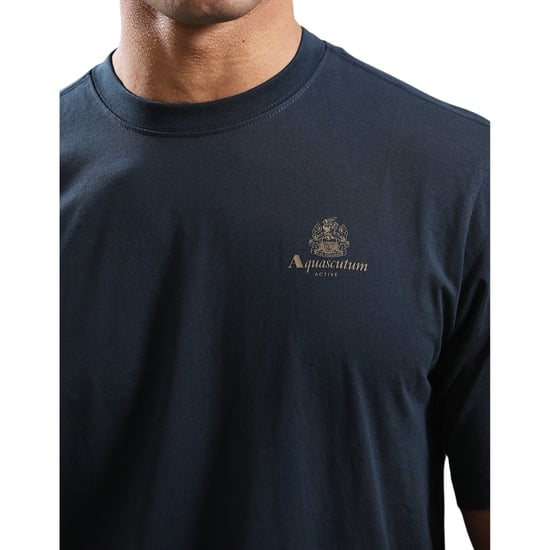 Aquascutum Active T-shirt Mit Kleinem Logo, Marineblau - Image 6