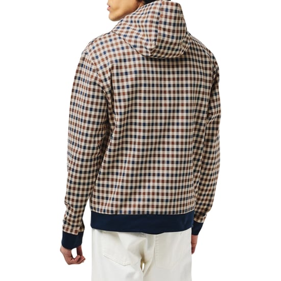 Aquascutum Active Club Check Hoodie Navy - Image 4
