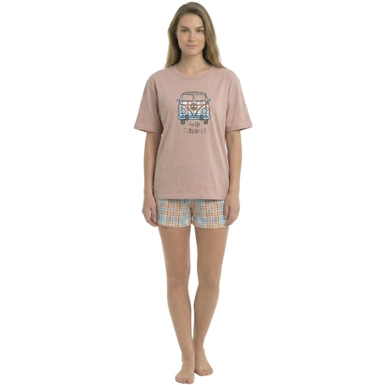 Damen Sommer Kurzarm Baumwollpyjamas KL40000 - Image 1