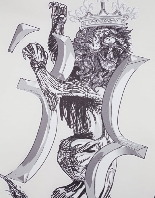 T-Shirt Rundhalsausschnitt Lion - Image 3